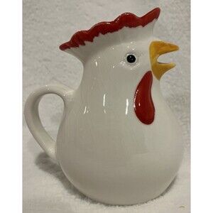 Vintage Rooster Ceramic Pitcher/creamer Made in Italy 6” x 4”